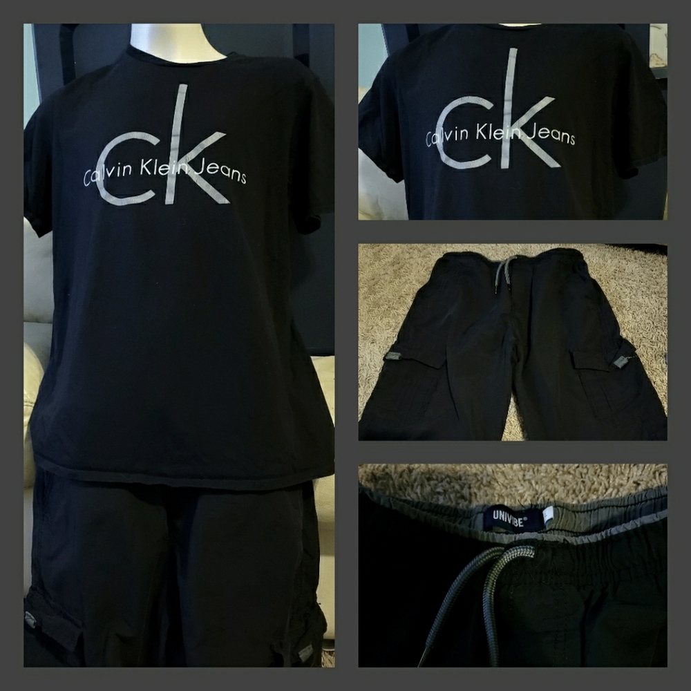 BOYS OUTFIT CK TEE WITH SHORTS (L)